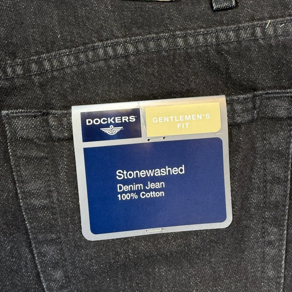 Vintage New Dockers Gentlemen's Fit‎ Jeans Men's Size 38x29 Black Denim Pants